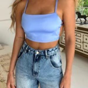 Tiger Mist blue top size large